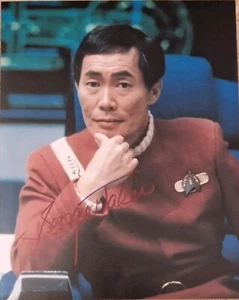 George Takei as Sulu in Star Trek signed 10x8" photo with AFTAL COA - Picture 1 of 4