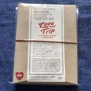 Traveler's Company. Love and Trip Red Notebook Passport Size 2025 - Fast Ship - Picture 1 of 3