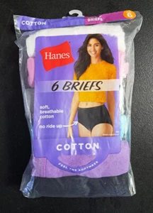 Hanes Women's Signature Breathe Cotton Brief Underwear 6-Pack, Size 6 - New - Picture 1 of 3
