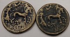 (2) Ancient Greek Drachma Reproduction Copy Coins ~3/4" - Mft