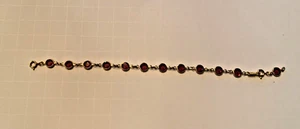 Signed Swarovski Crystal Tennis Bracelet Purple Stone 7 Inch +1 Inch Extender - Picture 1 of 2