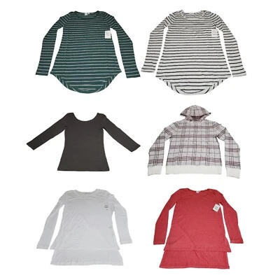 BP Nordstrom 6pc Lot NEW Women's Small Long Sleeve T-Shirt Tunic Hoodie Striped - Image 1 of 4