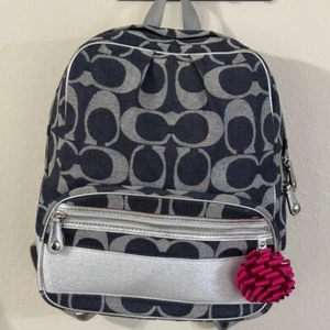 Mochila Coach azul marino y plateada - Imagen 1 de 6