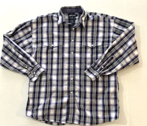 Panhandle Slim Button Down Dress Shirt Natural Pearl Snaps Pockets Men's Size L - Picture 1 of 8