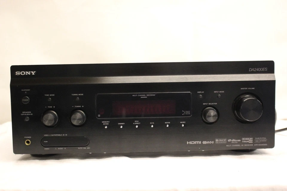 SONY STR-DA2400ES SURROUND SOUND 7.1 MULTI CHANNEL AV RECEIVER SPARE & REPAIR - Image 1 of 4