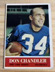 1964 Philadelphia Football NFL #115 Don Chandler (NY Giants) Grado inferiore - Foto 1 di 3