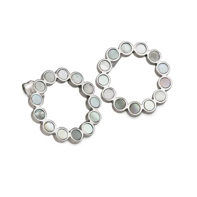 Edelstahl Ohrstecker Perlmutt 4-203180-001 passend Kette und Armband erhältlich - Bild 1 von 3