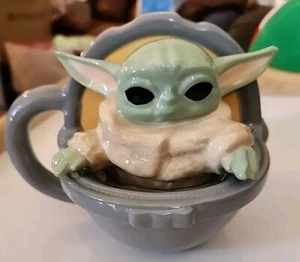 Star Wars Mandalorian The Child Coffee Mug Baby Yoda Figure Ceramic - Picture 1 of 5