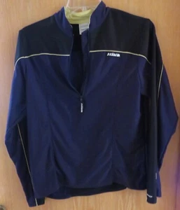 Hind Womens Athletic Pullover Jacket XL Purple Black Yellow trim 3/4 zipper - Picture 1 of 3