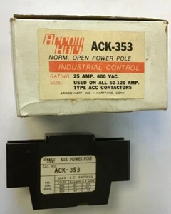 ARROW HART ACK-353 INDUSTRIAL CONTROL 25AMP 600VAC  - Picture 1 of 6