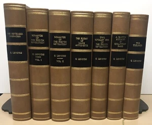 1906 G LENOTRE/lot of 7 books related to French Revolution/FINE LEATHER BINDINGS - Picture 1 of 12