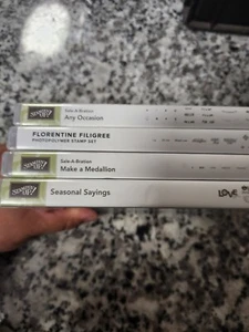 Stampin Up! 4er Set Florentiner filigran Medaillon Sprüche für jeden Anlass basteln - Bild 1 von 4