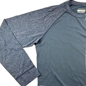 Camisa Columbia Para Hombre Mediana OMNI-WICK Raglán Manga Larga Azul Ligera - Imagen 1 de 10