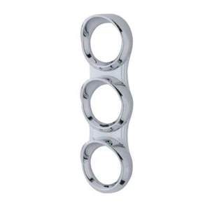 United Pacific 41296 - Chrome 3 Gauge Cluster Bezel Fits Peterbilt 379 - Bild 1 von 2