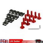 Motorcycle Aluminum Fairing Screen M6x20mm Screw Bolts Clips kit Red QTY 10 UK