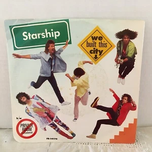 80's 45 RPM Vinyl Record JEFFERSON STARSHIP / We Built This City /Picture Sleeve - Picture 1 of 2