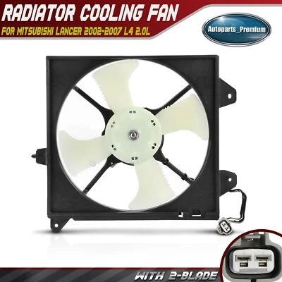 A/C Condenser Cooling Fan Assembly for Mitsubishi Lancer 2002 2003-2007 L4 2.0L — 第 1/4 张图片