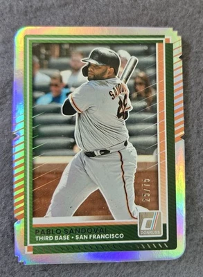 Donruss 2025 - Pablo Sandoval - Holo plateado troquelado SP 25/75 - #95 Foto 1 de 3