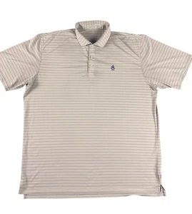 Polo Holderness & Bourne uomo XXL bianca amaretto righe The Sands Golf - Foto 1 di 11