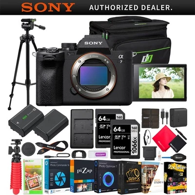 Sony a7 IV Mirrorless Full Frame Camera Body ILCE-7M4 + Pro Accessories Bundle - Image 1 of 4
