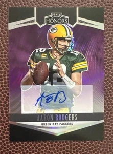 2022 Panini Honors Aaron Rodgers Purple Prizm SSP Auto /15 Packers - Picture 1 of 11