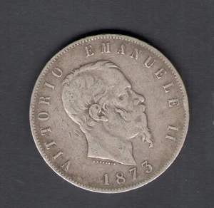 1873 Vittorio Emanuele II - 5 Lire Argento - BB - Picture 1 of 1