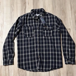 NWT Properly Tied Men’s Ranch Flannel Everett Blue Sz M ~MSRP $84~ Fast Shipping - Picture 1 of 5