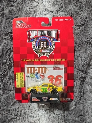 Racing Champions 50th Anniversary NASCAR Ken Schrader #36 M&Ms Car 1:64 Scale - Image 1 of 3
