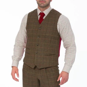 Alan Paine Combrook Mens Lined Back Waistcoat - Peat Size L - CLEARANCE PRICES! - Picture 1 of 3