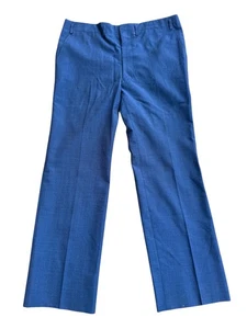 Vintage 1960s European Sky Blue Wool Trousers - Picture 1 of 8