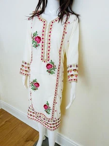 Women Indian Asian Pakistani Party kurta Dress frok Kameze designer dress L/XL - Picture 1 of 12