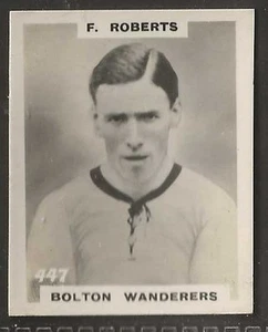PINNACE FOOTBALL - PHOTO BACK - #0447 - BOLTON WANDERERS - F. ROBERTS  - Bild 1 von 2