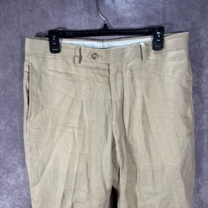 Pronto Uomo Leinen Anzughose beige Hose leicht Sommer Herren 34 - Bild 1 von 7