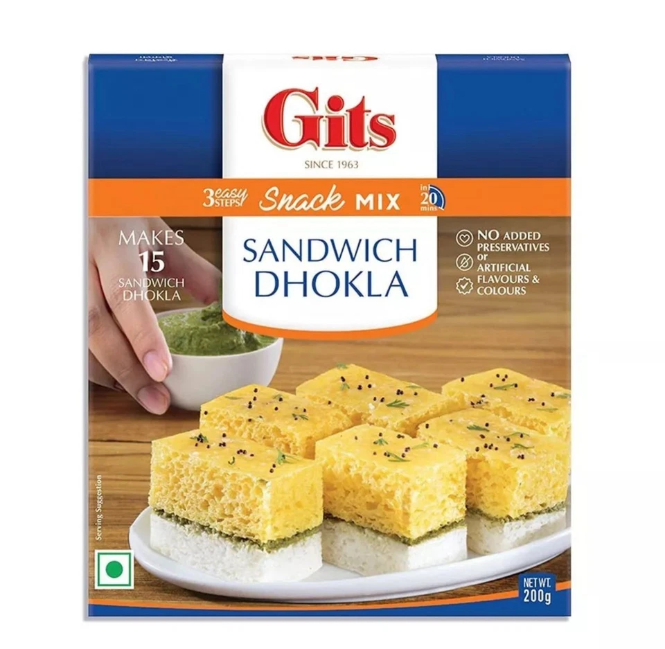 Gits Sandwich Dhokla Instant Snack Mix 200g- Makes Popular Gujarati Savory Snack - Image 1 of 1