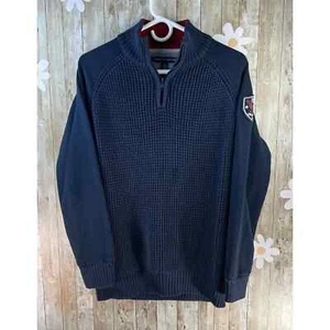 Tommy Hilfiger Boys Sweater Size XL 20 Navy Blue Pullover Knit Raglan Sleeves - Picture 1 of 7