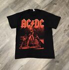 AC/DC Shirt Size Medium Black & Red Tour Vintage Metal Rock Band 2000s VTG AC DC