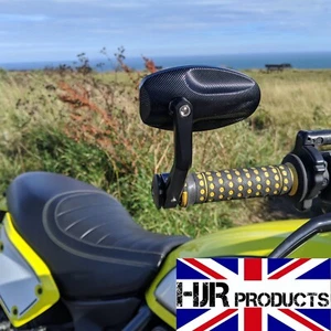 CNC Schienenendspiegel Ducati Scrambler Paar Original HJR Produkte - Bild 1 von 6