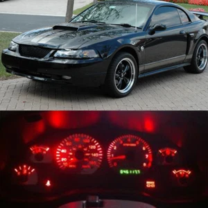 Red Instrument Cluster Gauge + Climate Control LED for Ford Mustang 2000-2003 - Picture 1 of 5