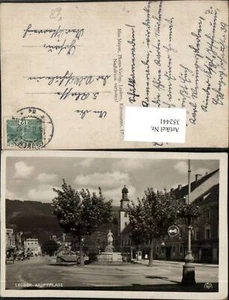 352441,Leoben Hauptplatz Straßenansicht Brunnen pub Max Mayer 767 - Bild 1 von 1