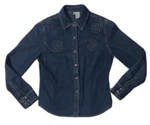 Preowned- MOTH By Anthropologie Snap Button Front Casual Blouse Womens (Size S) - Picture 1 of 9