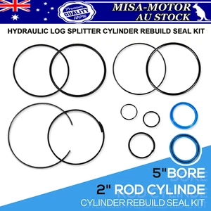 For 5.0"Bore x 2.0" Rod Cylinde Hydraulic Log Splitter Cylinder Rebuild Seal Kit - Picture 1 of 11