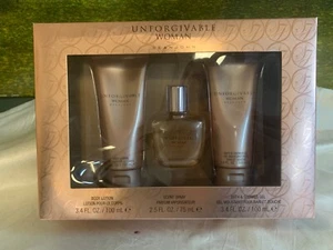 SEAN JOHN UNFORGIVABLE WOMAN 100ML BODY LOTION/ 100ML SHOWER GEL/ 75ML SCENT SP - Picture 1 of 8