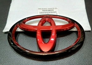 TOYOTA RED-BLACK 19 CM LOGO EMBLEM BADGE FOR HILUX REVO REVO FORTUNER 2015-2022 - Picture 1 of 10
