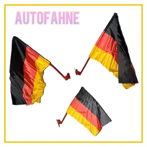 Deutschland Fahne WM Deko 2024 Autofahne Fensterfahne 45x30cm 2 Stück Set Auto - Bild 1 von 3