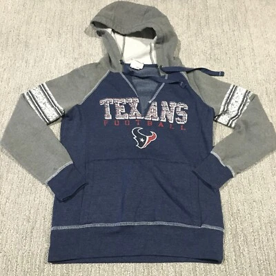 Houston Texans Sudadera con Capucha Mujer Pequeña Azul Fútbol Chaqueta Sudadera Informal NFL Foto 1 de 4