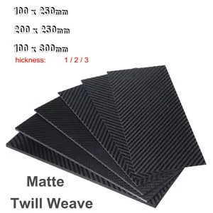 WHABEST Thick Black Carbon Fiber Plate Panel Sheet Material Board Matte Twill - Picture 1 of 8