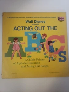 Libro de cuentos de Disney Acting Out the ABC - RECORD DISNEYLAND de colección coleccionable - Imagen 1 de 3