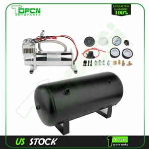 5 GAL Air tank And 200 psi Onboard Compressor For Train Horn Car System Kit 12V - Picture 1 of 12