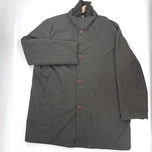 Kenneth Cole Reaction Heavy Large Rain Snow Jacket Size XL Brown Nylon - Picture 1 of 8