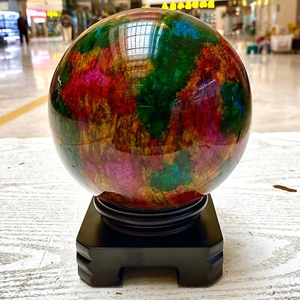 11.73LB Natural colorful jade crystal polishing ball/Taiwan, China - Picture 1 of 15